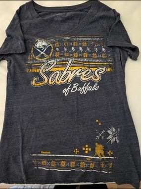 Reebok Women’s Sabres of Buffalo Short Sleeve Tee - Navy/Gold/White